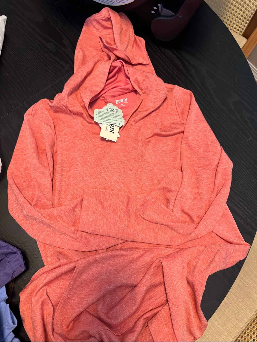 Duluth Trading Co Women's Double Knit Armachillo Hoodie Tunic